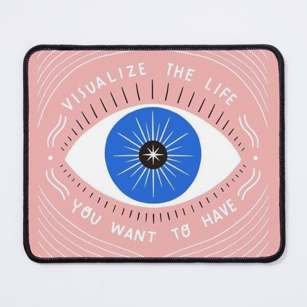 Item preview, visualize the life you want to have pink beautiful  evil eye manifestation positive radiation illustration  designed and sold by Anavrisss.