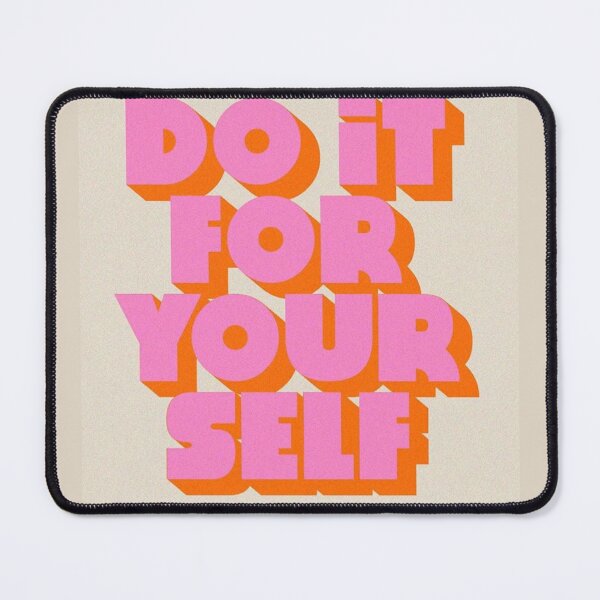 Item preview, do it for your self pink retro positive manifestation illustration  designed and sold by Anavrisss.