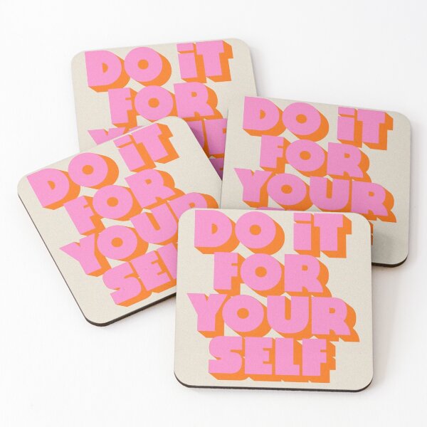 Item preview, do it for your self pink retro positive manifestation illustration  designed and sold by Anavrisss.