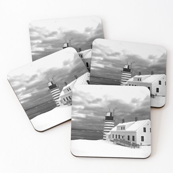 Item preview, West Quoddy Lighthouse winter storm designed and sold by Alanafinephoto.