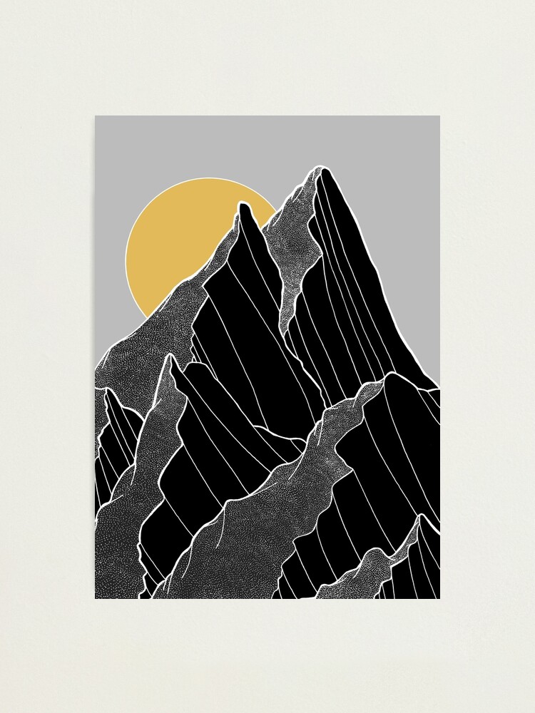 Alternate view of The dark peaks under the golden sun Photographic Print