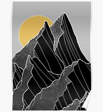 The dark peaks under the golden sun Poster