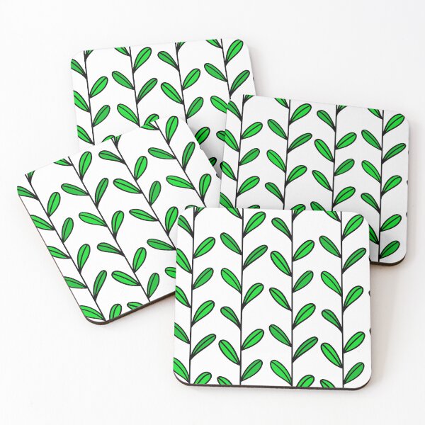 Item preview, Vertical continuous stems with leaves. Spring green sprouts designed and sold by Eridanka.