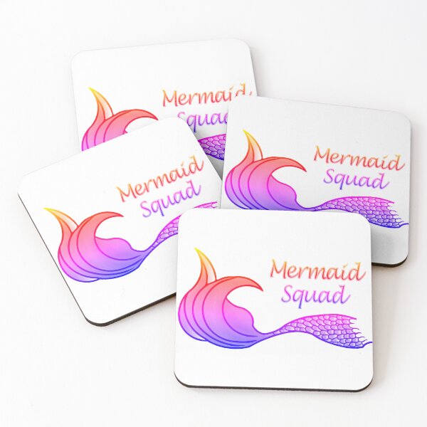 Item preview, Mermaid Squad Mermaid Tail  in bright purple and oranges designed and sold by SunnyDazDesign.