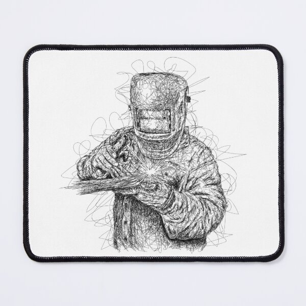 Item preview, Welder drawing with scribble art designed and sold by KondeHipe.