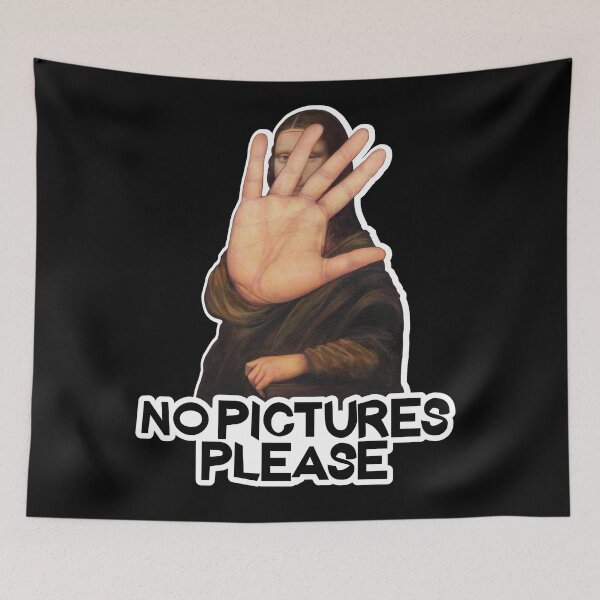Item preview, No Pictures Please - Funny Mona Lisa design designed and sold by LordAudes.