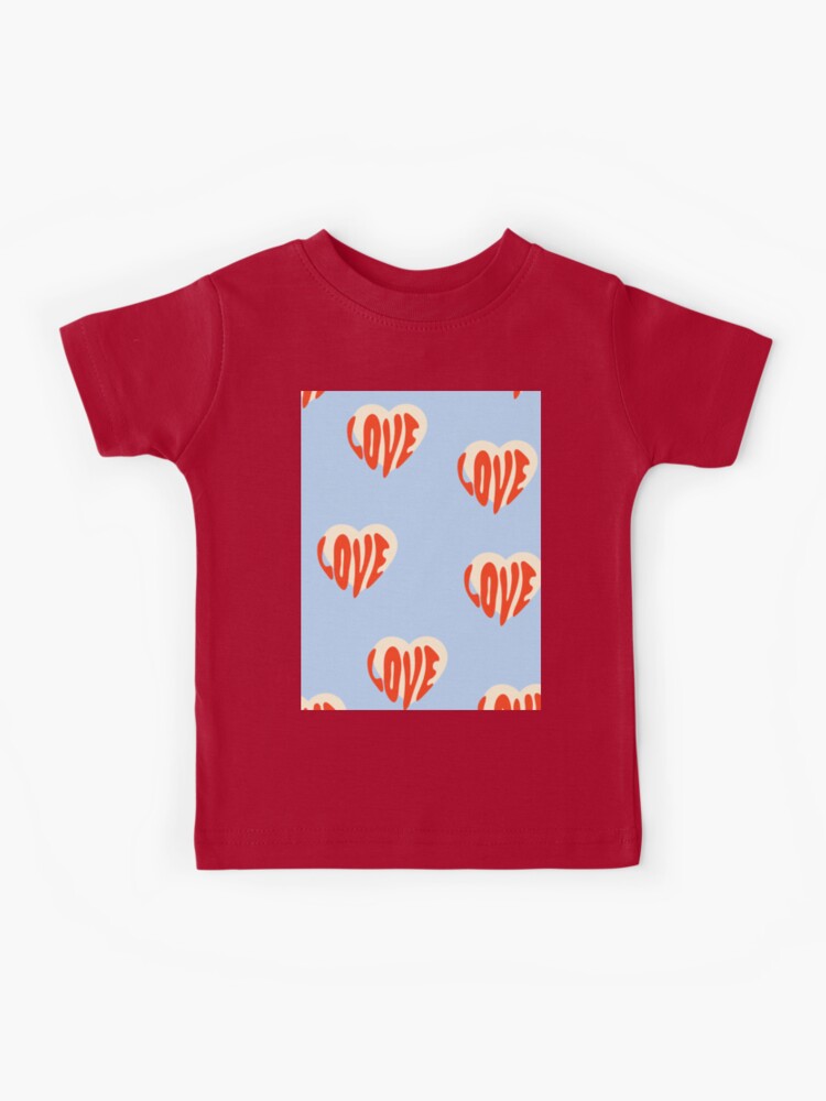 Cute Kawaii Love Print-Happy Valentines Day-Romantic Love Red Angel Heart  Pattern- Cute Valentine Retro Evil Eye Print-Trending Seamless Pattern  Aesthetic Print Kids T-Shirt for Sale by ReeianLifestyle