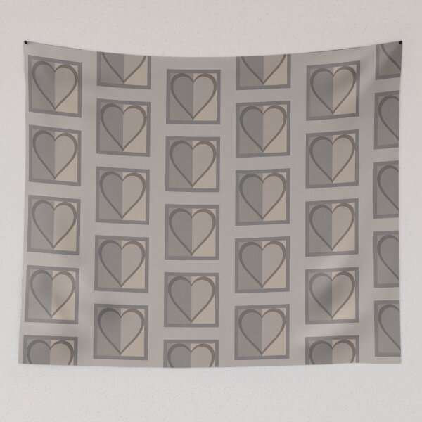 Item preview, Brown Beige Geometric Heart Aesthetic designed and sold by Gwebbel.