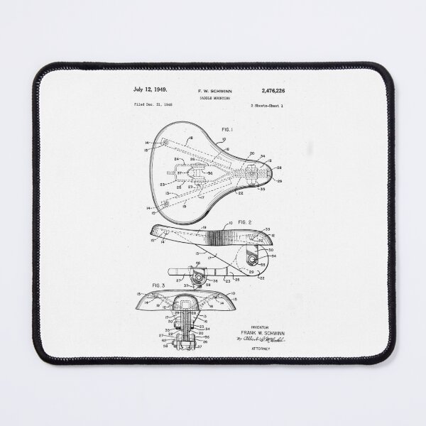 Item preview, FW Schwinn Bicycle Seat Patent Drawing Circa 1946 designed and sold by Designs by Kool Kat.