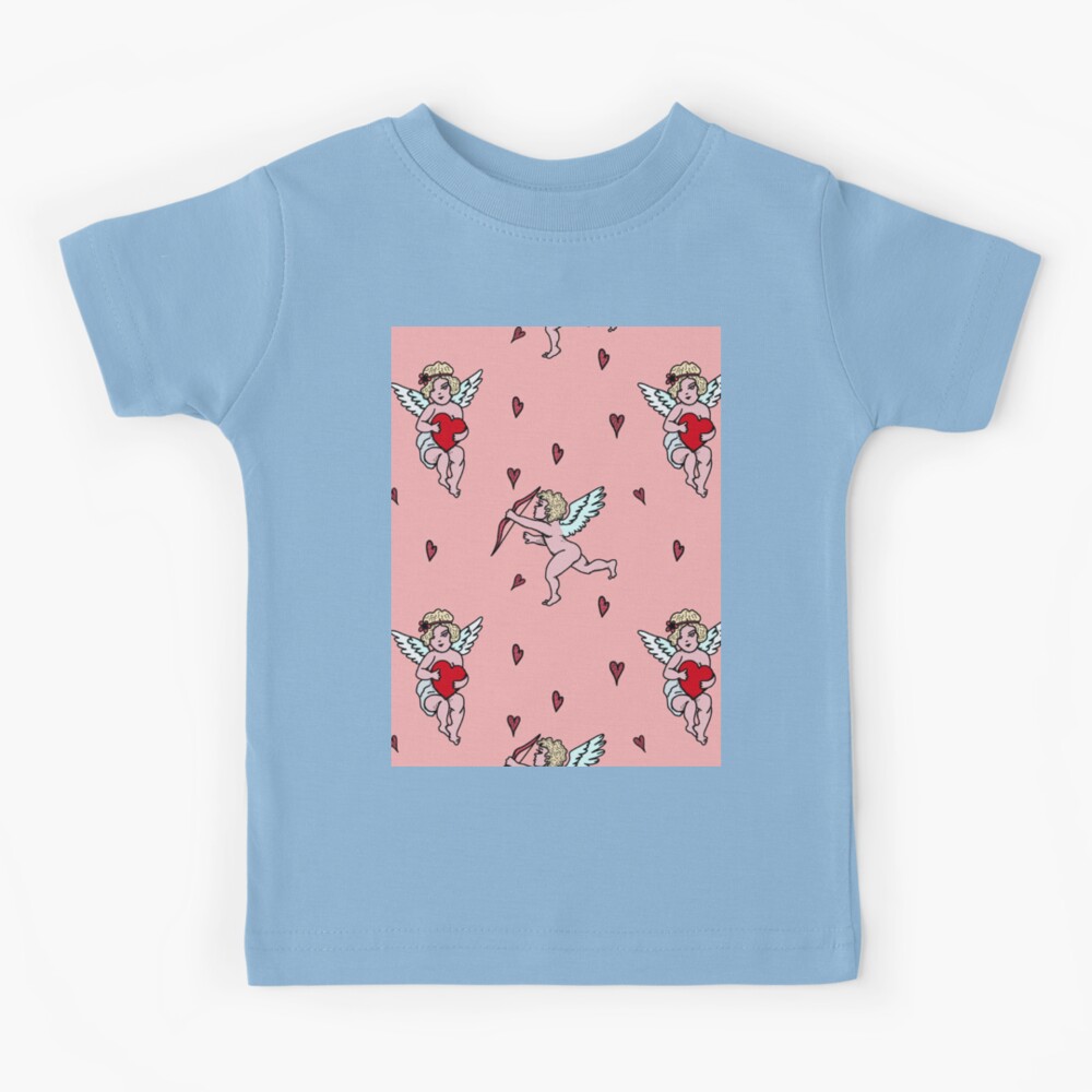 Cute Kawaii Love Print-Happy Valentines Day-Romantic Love Red Angel Heart  Pattern- Cute Valentine Retro Evil Eye Print-Trending Seamless Pattern  Aesthetic Print Kids T-Shirt for Sale by ReeianLifestyle