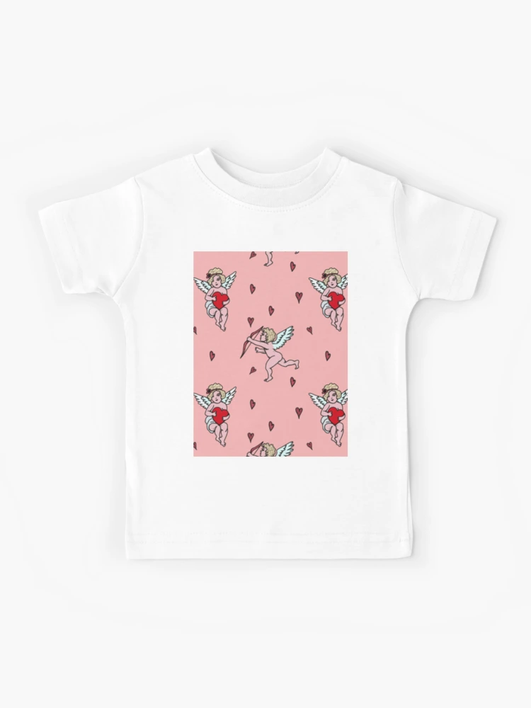 Cute Kawaii Love Print-Happy Valentines Day-Romantic Love Cupid With Heart  Pattern- Cute Valentine Retro Cupid Print-Trending Seamless Pattern  Aesthetic Print Kids T-Shirt for Sale by ReeianLifestyle