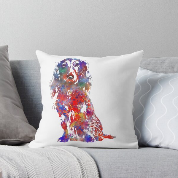Item preview, Long haired dachshund designed and sold by Rosaliartbook.