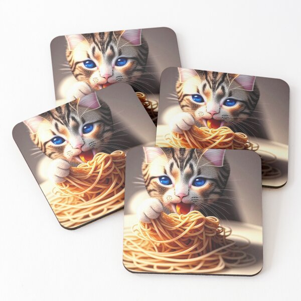 Item preview, Cat Eating Spaghetti #1 designed and sold by Yarora.ai.
