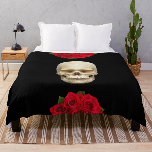 Item preview, A skull and two bouquets of roses designed and sold by Lacasadellora.