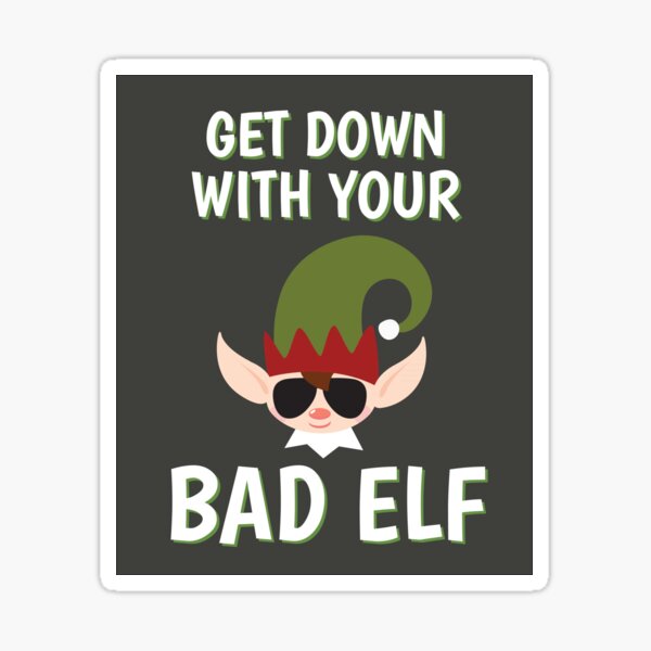 Evil Christmas Elf Troll Cartoon Kids Gift Car Bumper Vinyl Sticker Decal  4X5