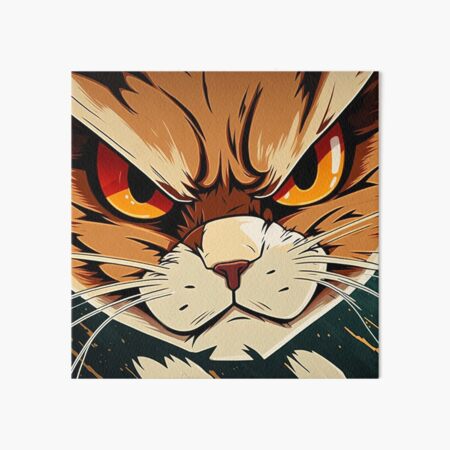 Angry Cat Face - Orange Cat | Art Board Print