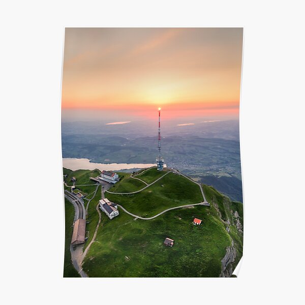 swiss sunset Poster