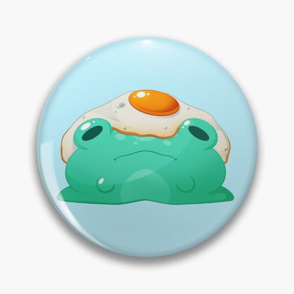 Item preview, Frog with a Fried Egg on his Head Illustration designed and sold by PuffinBerry.