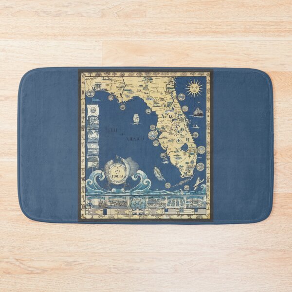 Item preview, Map of Florida 1935 designed and sold by Designs by Kool Kat.
