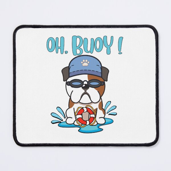 Item preview, Funny Bulldog Goes Swimming with a Buoy, Pun Intended designed and sold by Pet Station.
