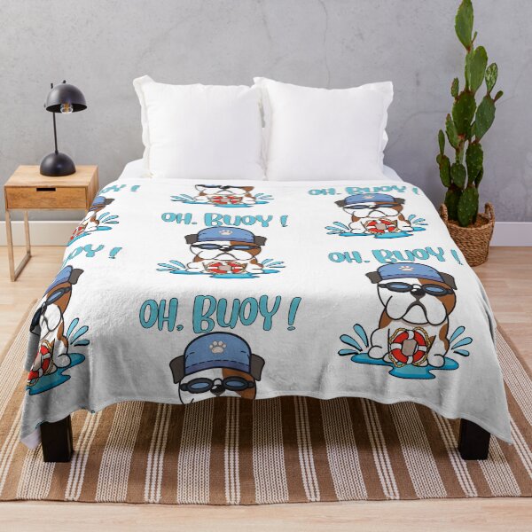 Item preview, Funny Bulldog Goes Swimming with a Buoy, Pun Intended designed and sold by Pet Station.