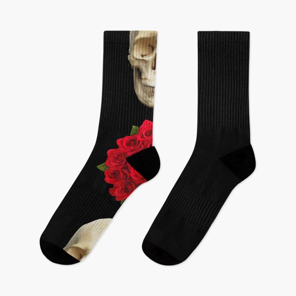 Item preview, Two skulls and a bouquet of roses designed and sold by Lacasadellora.