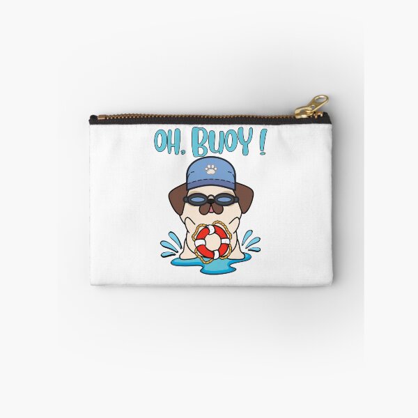Item preview, Funny Pug Goes Swimming with a Buoy, Pun Intended designed and sold by Pet Station.