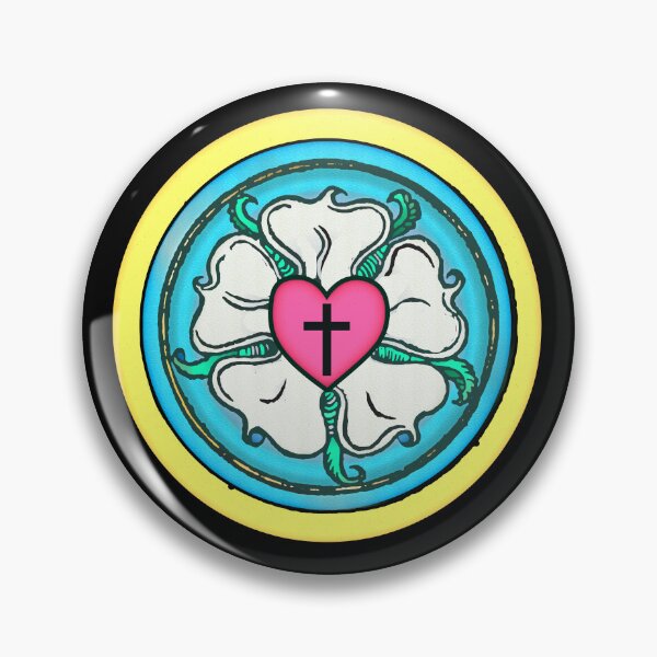 Item preview, Martin Luther Rose Lutheran Symbol Stained Glass Window Look 5 Solas designed and sold by funnytshirtemp.