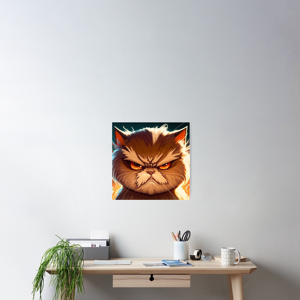 Angry Cat Face - Orange Cat | Art Board Print