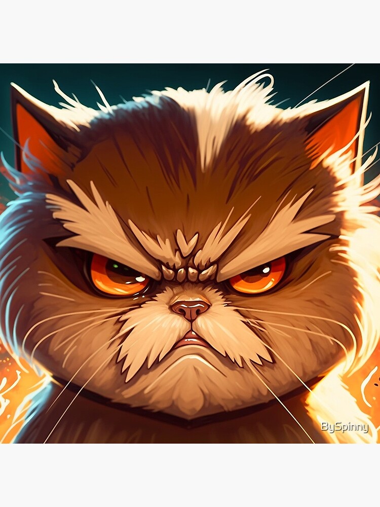 Angry Cat Face - Orange Cat | Art Board Print