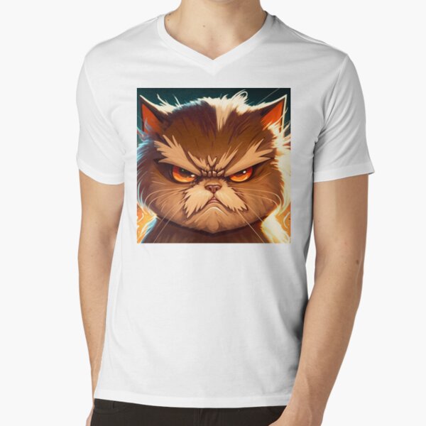 Angry Cat Face Orange Classic T-Shirt Sweatshirt - TourBandTees