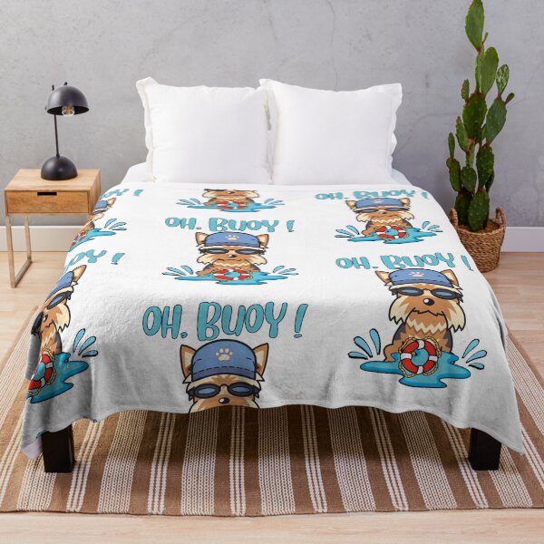 Item preview, Funny Yorkshire Terrier Goes Swimming with a Buoy, Pun Intended designed and sold by Pet Station.