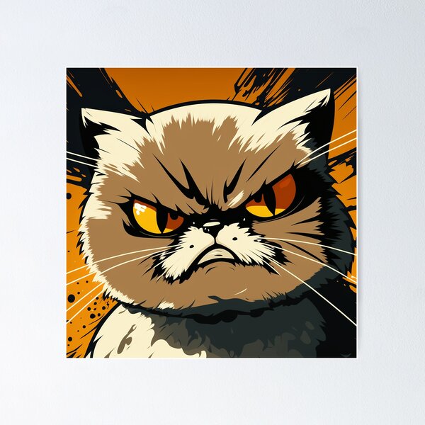 Item preview, Angry Cat Face - Orange Cat designed and sold by BySpinny.