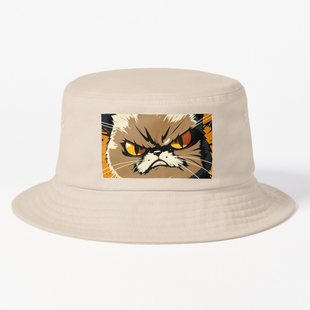 Cute Orange Cat Face Bucket Hat for Sale by Takeda-art