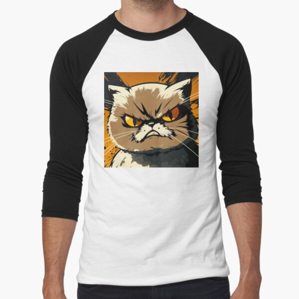 Angry Cat Face Orange Classic T-Shirt Sweatshirt - TourBandTees
