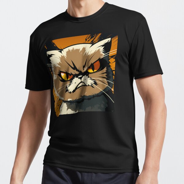 Angry Cat Face Orange Classic T-Shirt Sweatshirt - TourBandTees