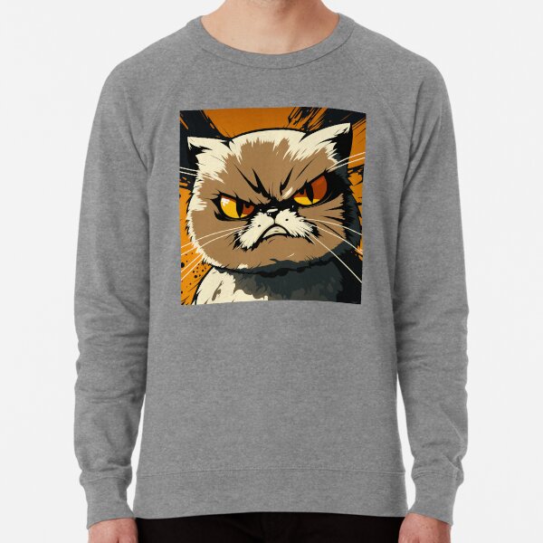 Angry Cat Face Orange Classic T-Shirt Sweatshirt - TourBandTees