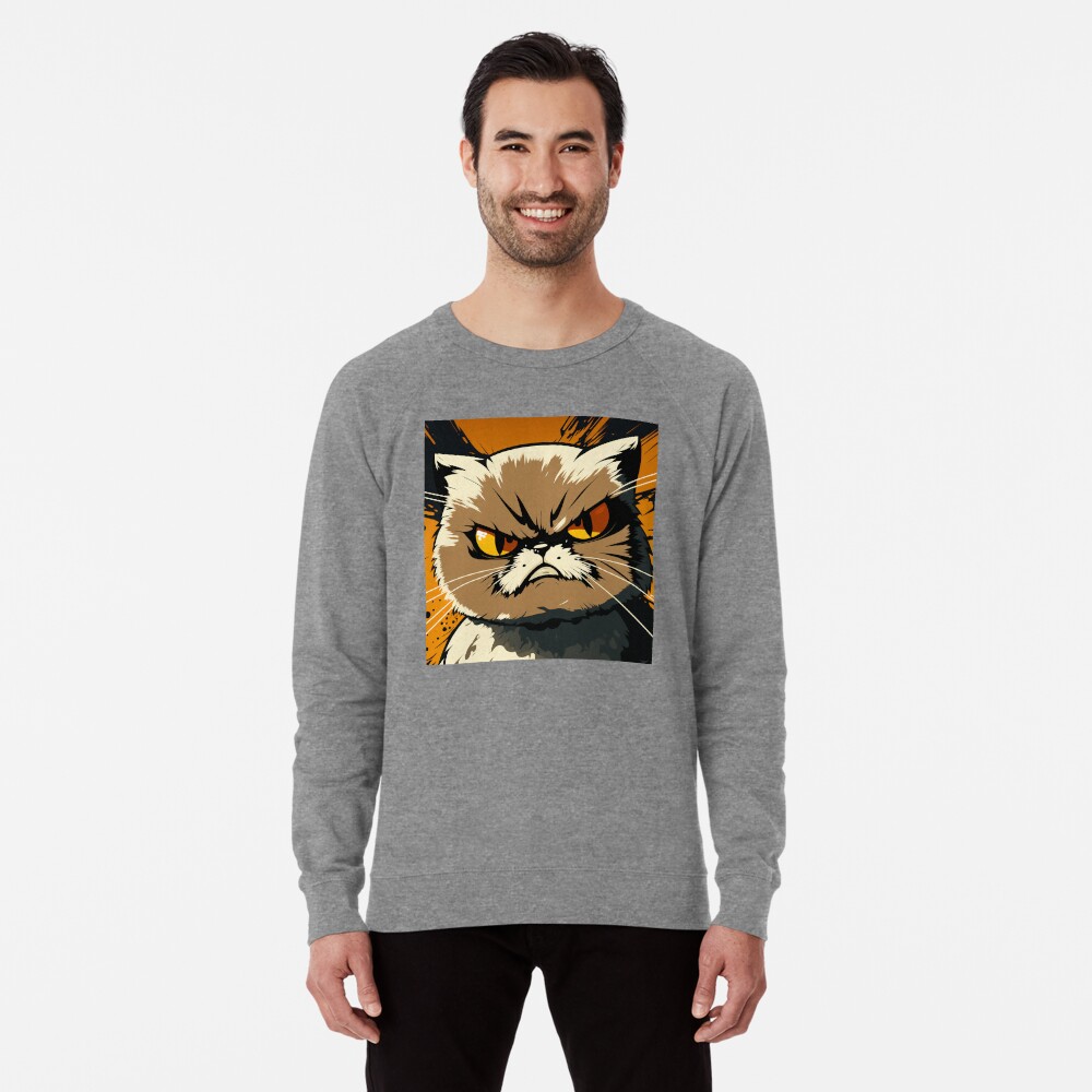 Angry Cat Face Orange Classic T-Shirt Sweatshirt - TourBandTees