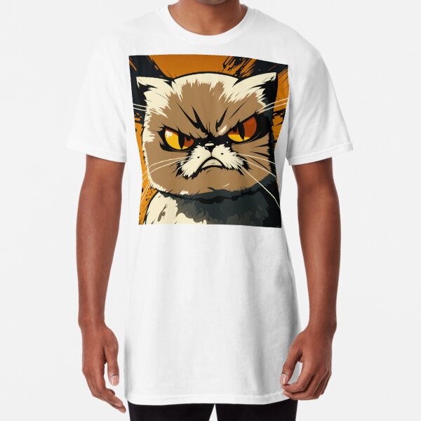 Angry Cat Face Orange Classic T-Shirt Sweatshirt - TourBandTees