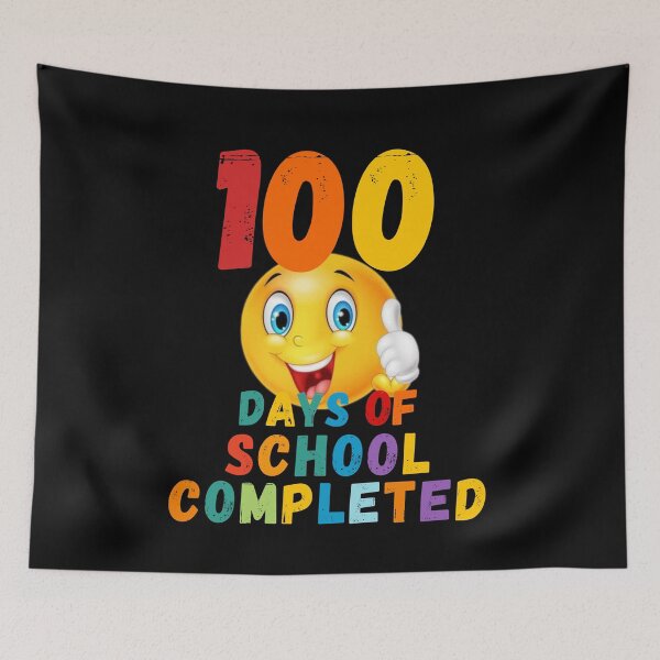 Item preview, 100 Days of School Completed. Happy emoji. designed and sold by Moremon.