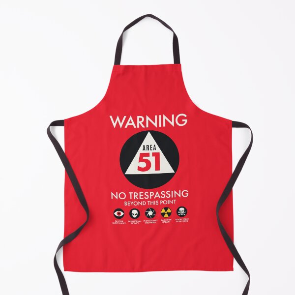 Item preview, Area 51 Warning Sign Retro - Plain Red designed and sold by VoodooCircus.