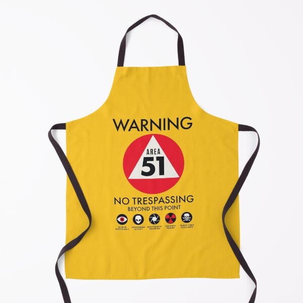 Item preview, Area 51 Warning Sign Retro - Plain Yellow designed and sold by VoodooCircus.