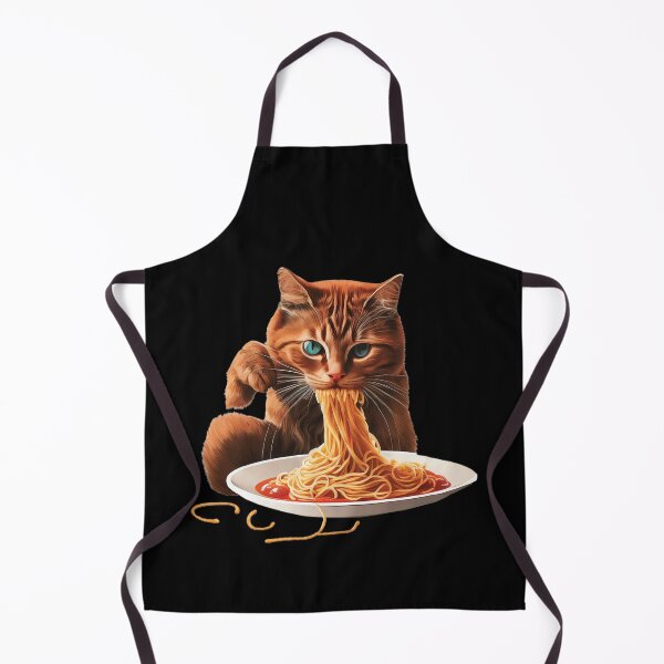 Item preview, cat eating spaghetti designed and sold by KinRow.