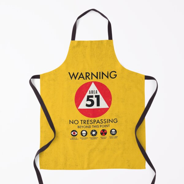Item preview, Area 51 Warning Sign Retro - Weathered Yellow designed and sold by VoodooCircus.