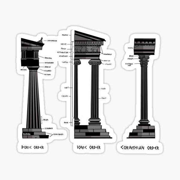 Greek building orders Sticker