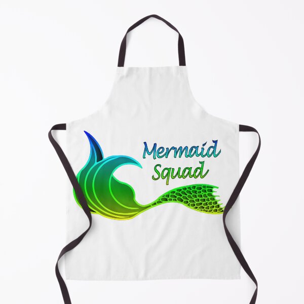 Item preview, Mermaid Squad Mermaid Tail in bright green blue purple and yellow designed and sold by SunnyDazDesign.