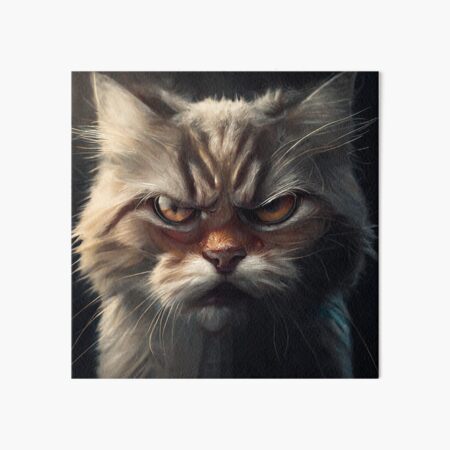 Angry Cat Face - Orange Cat | Art Board Print