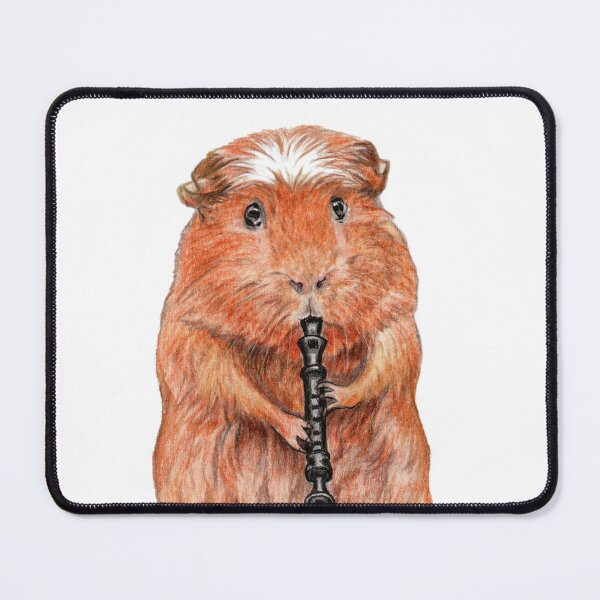 Item preview, Guinea pig playing recorder designed and sold by Katerina Makarova.