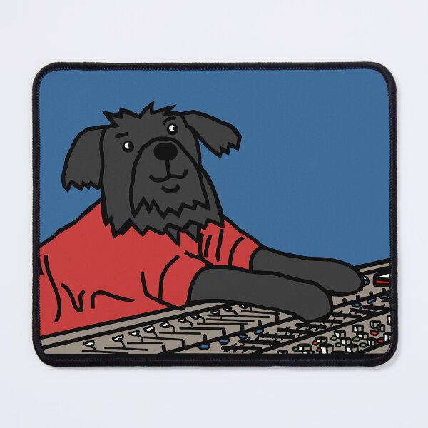 Item preview, Dog in Orange Shirt with a Music Mixing Desk designed and sold by ellenhenry.
