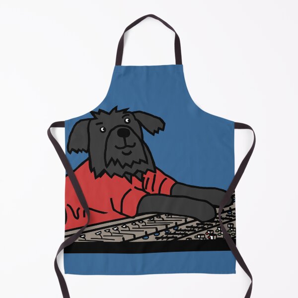 Item preview, Dog in Orange Shirt with a Music Mixing Desk designed and sold by ellenhenry.